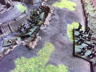 The British defenders prepare for an assault