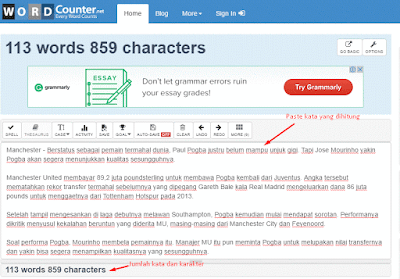 Cara Menghitung Jumlah Kata Pada Artikel Atau Postingan Blog