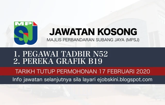 Jawatan Kosong MPSJ Februari 2020