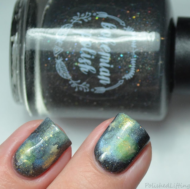 galaxy themed nail art