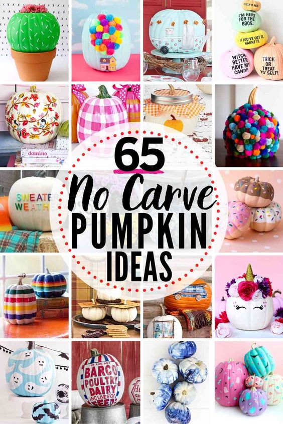 50+ Prize-Worthy No Carve Pumpkin Decorating Ideas