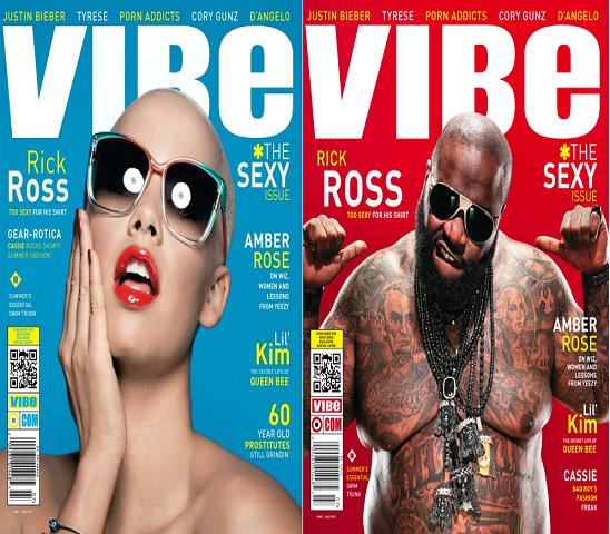 rick ross vibe magazine cover. Amber Rose and Rick Ross both