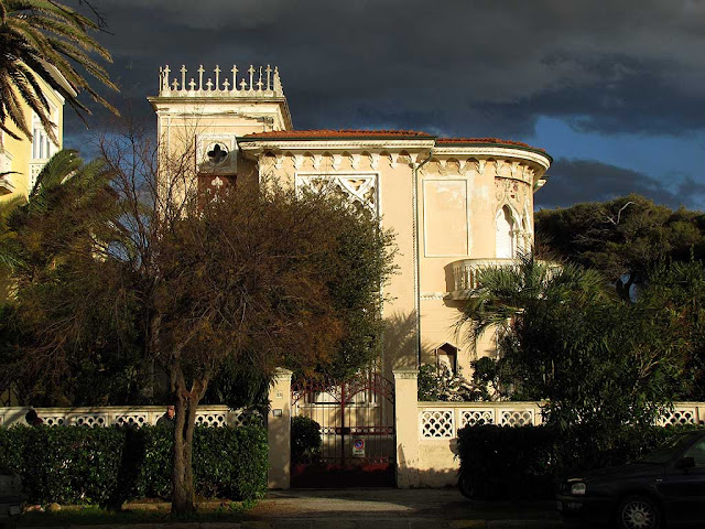 Liberty villa, eclectic style, viale Italia, Livorno