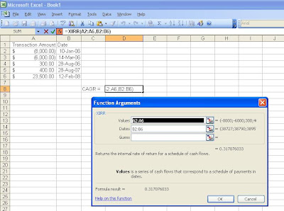 Excel function arguments