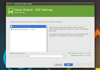Android Studio Setup Wizard Ubuntu