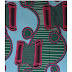  Scroll Print Ankara Fabric - Multicolour