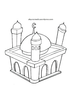 Gambar Sketsa Mewarnai Masjid Terbaru 201719