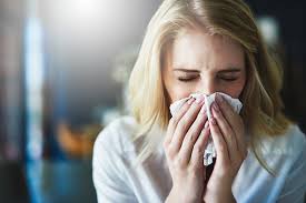 Girl suffering from sinus infection