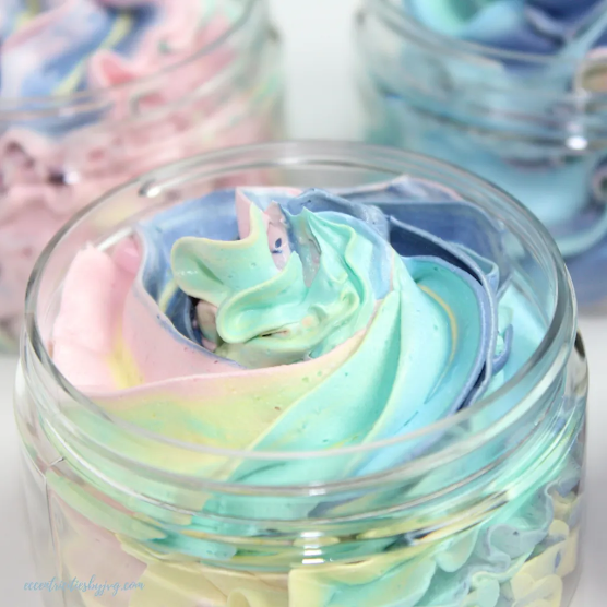 Pastel Colors Whipped Soap DIY.