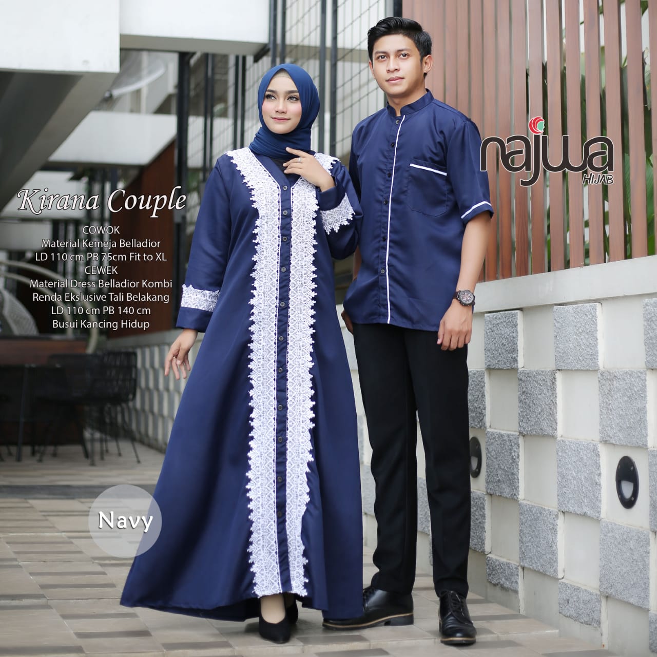 10 Model Baju Couple  Muslim Terbaru 2022 2022 Mesin Jahit