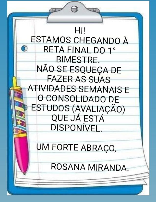 Atualize as suas atividades.