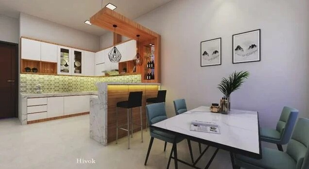 simple mini bar kitchen design inspiration