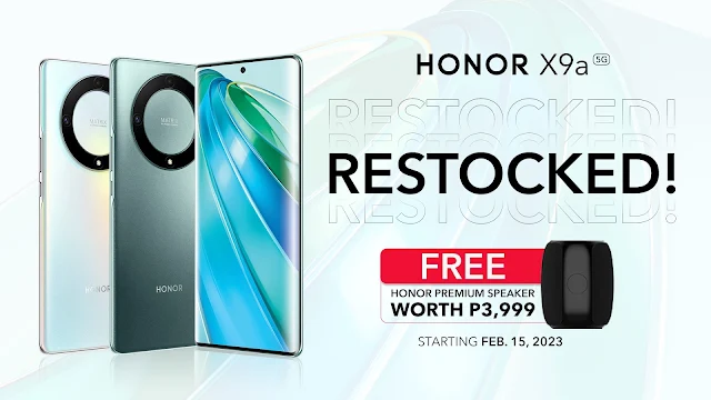 HONOR X9a 5G restock with FREE HONOR speaker worth Php 3,999