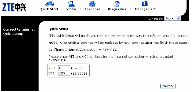 API VCI NUMBERS SETTING