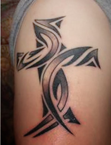 Tribal Cross Tattoo On Back. Free tribal cross tattoos hand