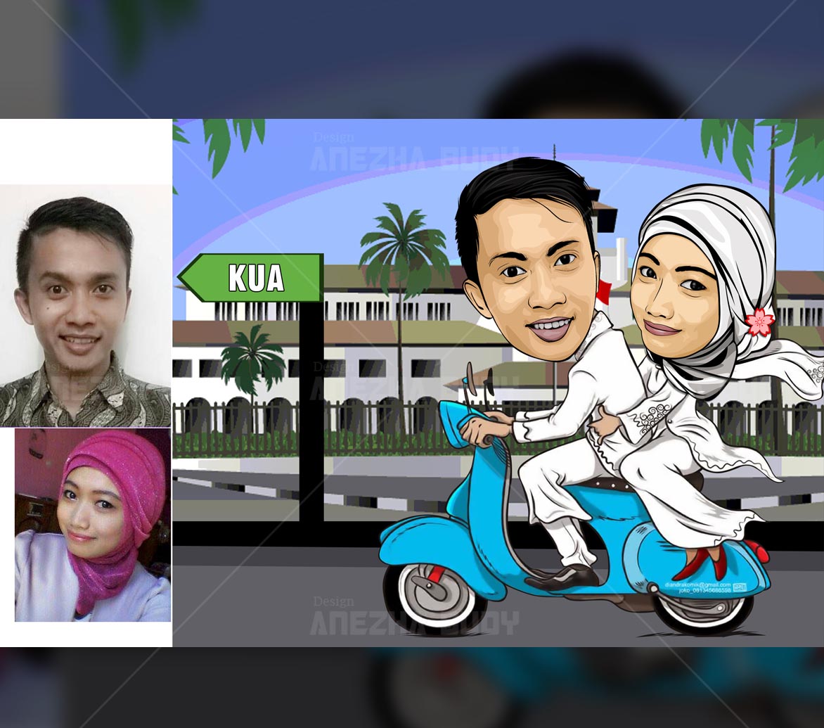 Jasa Desain Grafis Anezha Budy Karikatur Vespa Unik By Anezha Budy