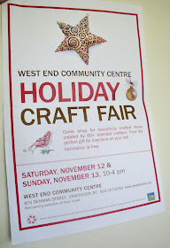 Poster, Holiday Craft Fair 2011 West End Community Centre