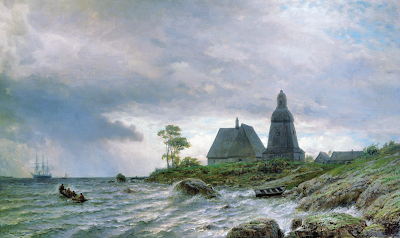 Northern landscape (1872) painting Lev Lagorio