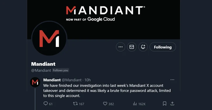 Mandiant's X Account Was Hacked Using Brute-Force Attack