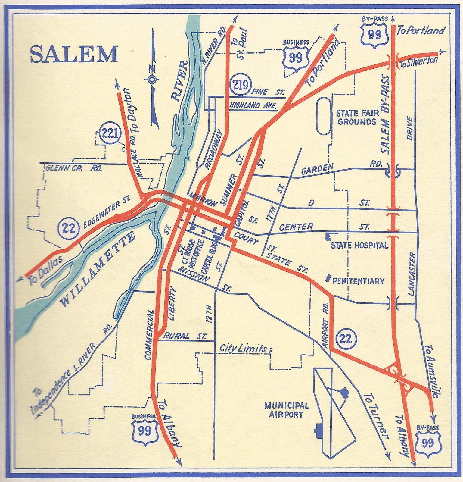 map of salem oregon The Zehnkatzen Times Maps Salem Oregon Within Her 1956 Boundaries