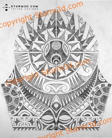 coconut leaves tattoo polynesian shoulder design