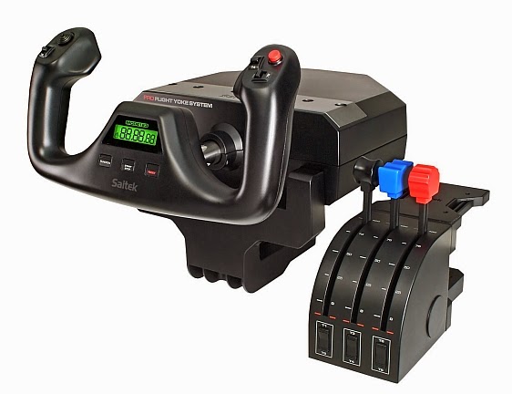 Saitek Pro Flight Yoke with Three-Lever Throttle