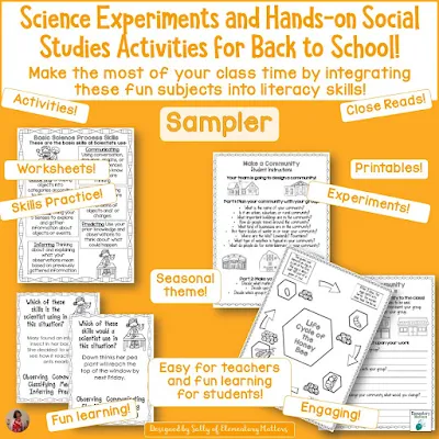 How to Squeeze in Science and Social Studies: Suggestions for primary grades to fit these important (and fun) subjects into the day with an overscheduled classroom.