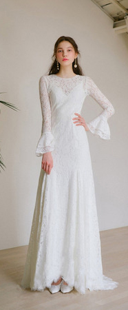 New Long Lace Reception Wedding Dresses