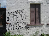 Question everything graffiti