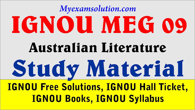 ignou meg 09, ignou meg study material, my exam solution