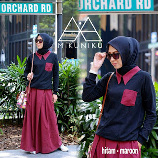 MILLI SET by MIKUNIKU HITAM MAROON