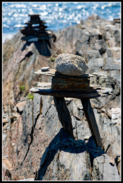 Nova Scotia, Gaff Point; Inukshuk