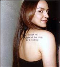 Esha Deol Tattoorser