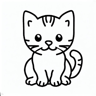 Desenhos de gatinhos para colorir e desenvolver habilidades motoras