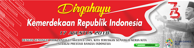 Spanduk Dirgahayu HUT RI 17 agustus cdr Terbaru 2018