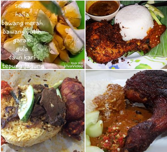 Resepi Nasi Kukus, Ayam Goreng Berempah,Kuah dan Sambal Belacan