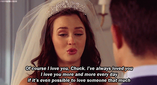 Momen ketika Blair mengakui sangat mencintai Chuck walaupun saat itu dia akan menikah dengan orang lain