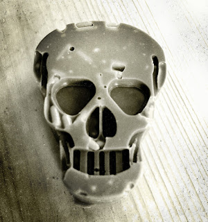 Nut free chocolate skull homemade for Halloween.