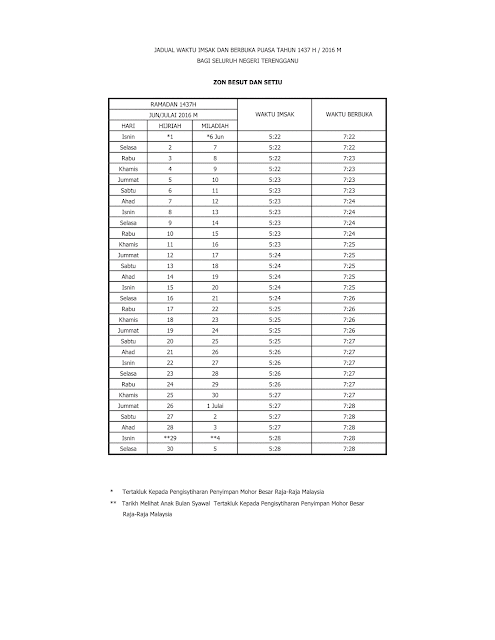 Waktu Berbuka Puasa Dan Imsak Terengganu 2016 , Waktu Berbuka Puasa Terengganu 2016 , Ramadhan 2016 , Jadual Buka Puasa Ramadhan 2016 , Waktu Berbuka Negeri Terengganu 2016 , Waktu Buka Puasa Terengganu 2016