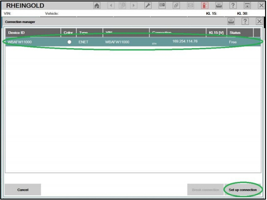  setup BMW ICOM Rheingold on ENET E-sys cable 8