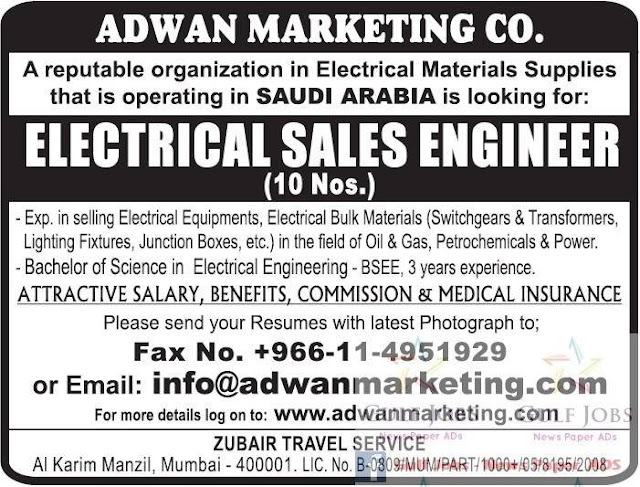 Adwan Marketing co Saudi Arabia Job Vacancies