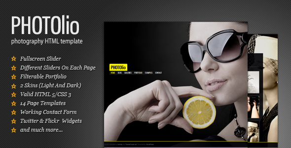 Photolio - Photography / Portfolio HTML Template - Photography Creative