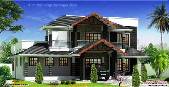 Kerala villa elevation