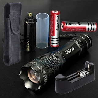 UltraFire LED 3000lm CREE XM-L T6 Flashlight Torch+18650 Battery+Charger+Holster