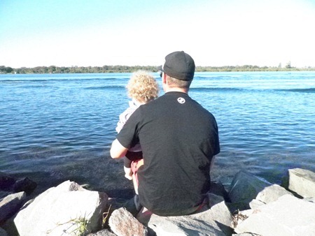 011 with daddy on water