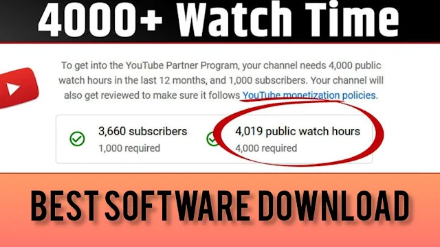 HOW TO GET 4000 HOURS OF WATCH TIME ON YOUTUBE FAST 2022