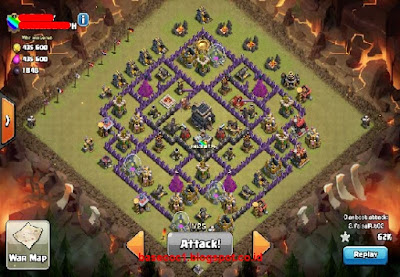 Sobat, tak perlu mencari contoh base war TH 9 terkuat kesana-sini di internet. Di situs basecoc1 berbagai macam contoh base mulai dari TH 3,4,5,6,7,8,9,dan 10 ada. Banyak pilihan yang dapat sobat lihat termasuk war base TH 9 berikut ini :