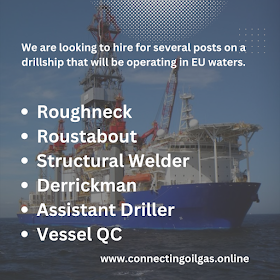 We are looking to hire for several posts on a drillship that will be operating in EU waters.