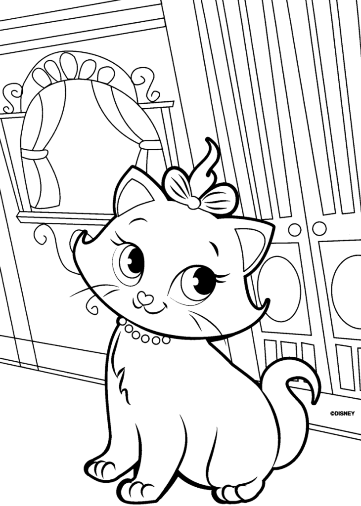 Download The Marie Cat Coloring Pages | Team colors
