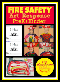 photo of: Fire Safety Month, Fire Prevention: Art Responses in Preschool + Kindergarten (via RainbowsWithinReach) 
